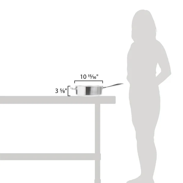 Vollrath Intrigue Stainless Steel Saute Pan - 6 Quart, 47746
