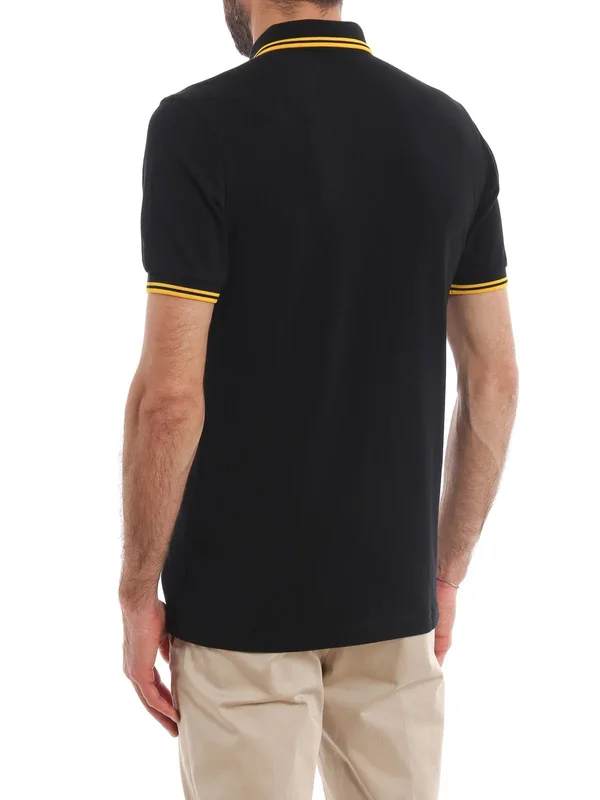 Fred Perry Black Cotton Pique Polo Shirt