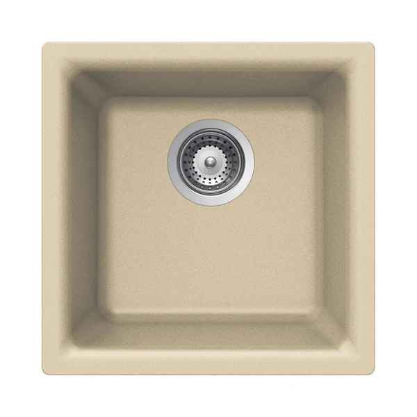Houzer E-100 Quartztone Series Granite Dual Mount Bar/Prep Sink, Sand