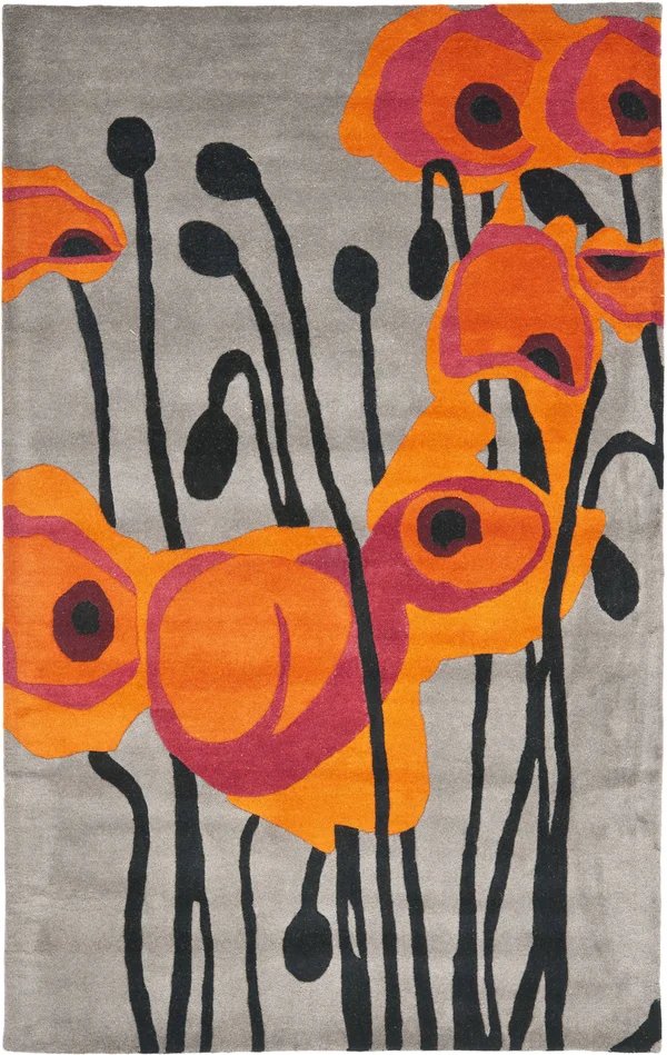 Safavieh Soho Rug SOH853B Grey, Orange, 2& 6x22 x 6&
