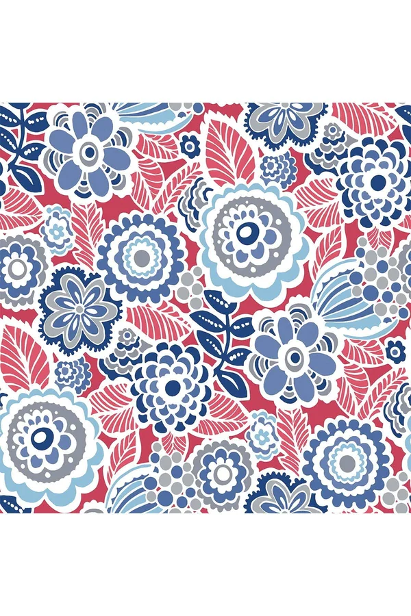 Nuwallpaper Dream on Red Peel & Stick Wallpaper