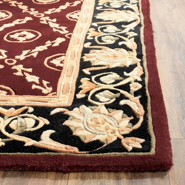 Safavieh Naples Na521B 2&6x22 x 4&6x22 Burgundy, Black Area Rug