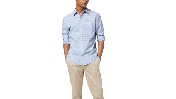 Dockers Signature Comfort Flex Shirt (Big and Tall), Men's, Blue 6XL