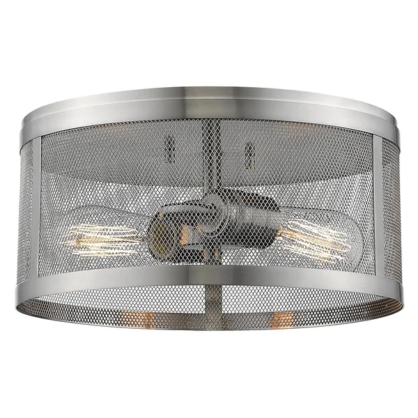 Z-Lite 331F14-BN Meshsmith 3-Light Flush Mount - Brushed Nickel