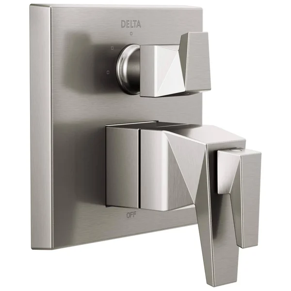 Delta Faucet T27T843-SS Trillian Two-Handle Monitor 17T Series Valve 3-Setting Shower Trim with Diverter - Stainless