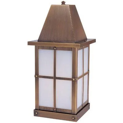 Hartford 1 -Light Hardwired Pier Mount Light Arroyo Craftsman Size: 18.5x22 H x 8x22 W, Finish: Slate, Shade Type: Amber Mica