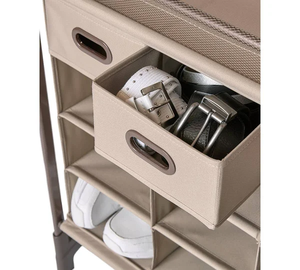 Neatfreak Maximize Stackable 16-Cubby Shoe Organizer with 4 Drawers