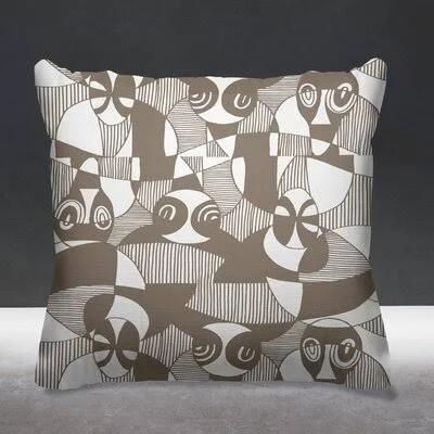 Outdoor Square Pillow Cover & Insert Orren Ellis Color: Umber, Size: 18x22 x 18x22