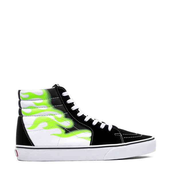 Vans Flame Sk8-Hi Shoes - Black - 7.5