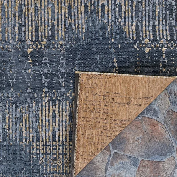 Lopez Dark Blue Indoor/Outdoor Area Rug by Havenside Home - 4& x 5&10x22