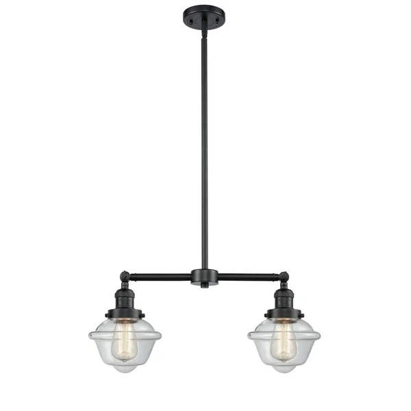 Innovations 2-LT LED Small Oxford 24x22 Chandelier - Oil Rubbed Bronze - 209-OB-G532-LED