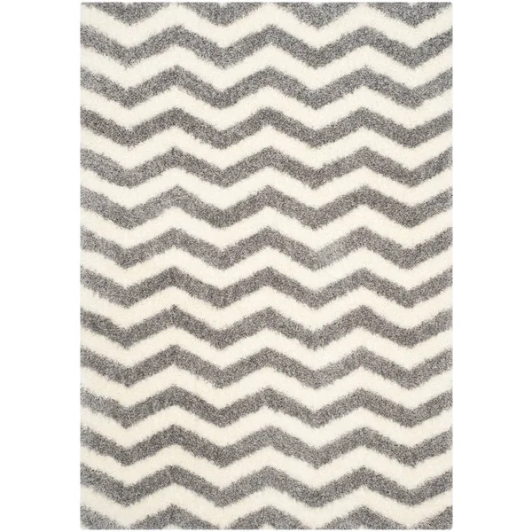 Safavieh Montreal Shag SGM846B Ivory/Grey 4& x 6& Area Rug