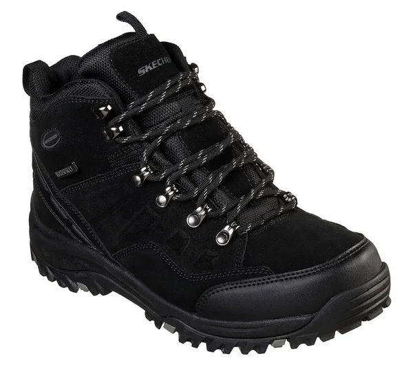 Skechers Men's Relaxed Fit Relment Pelmo Hiking Boot - Black, Size: 7.5