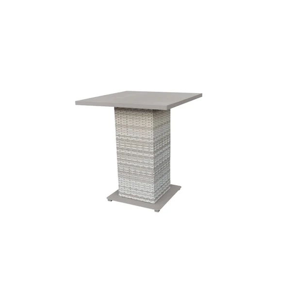 TK Classics Fairmont Pub Table Set with Barstools 5 Piece Outdoor Wicker Patio Furniture