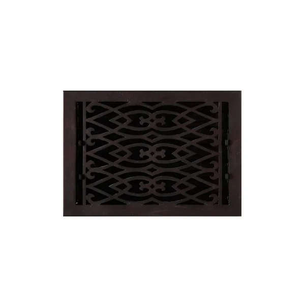 Victorian Bronze Floor Register - 10x22x14x22 (12-1/8x22x15-1/2x22 Overall) - Signature Hardware 345434
