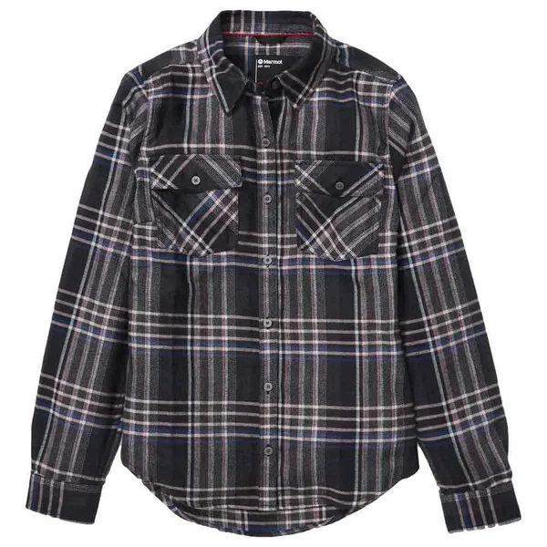 Marmot Women's Bridget Midweight LS Flannel Shirt - Large - Black