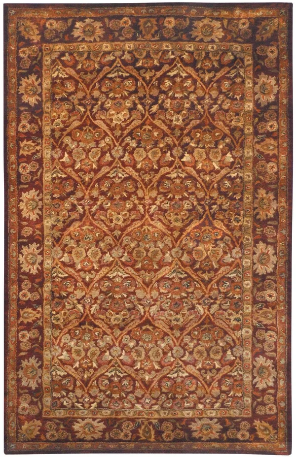 Safavieh Antiquity AT51A Wine, Gold Rug 8& x 8& Round