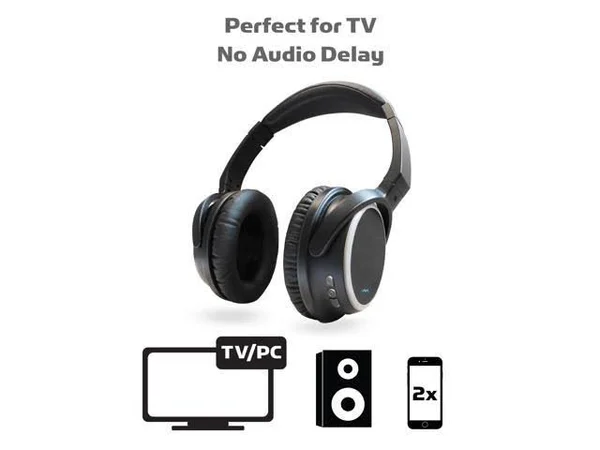 Miccus Wireless Bluetooth V4.2 Over Ear Headphones with Mic, aptX Headset Low