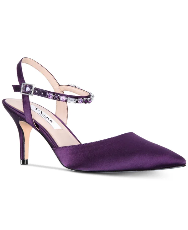 Nina Eggplant Tonya Pointed Toe Pumps