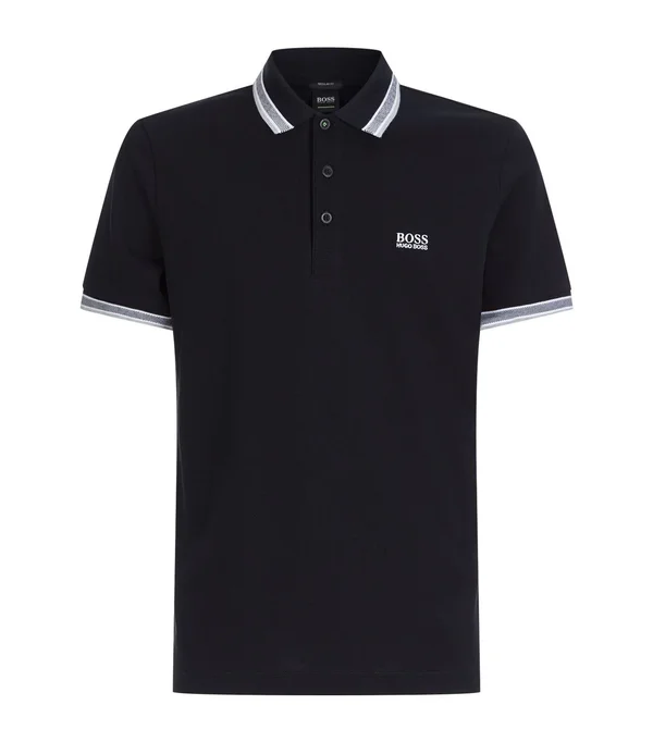 Hugo Boss Men Paddy Polo Shirt L Black