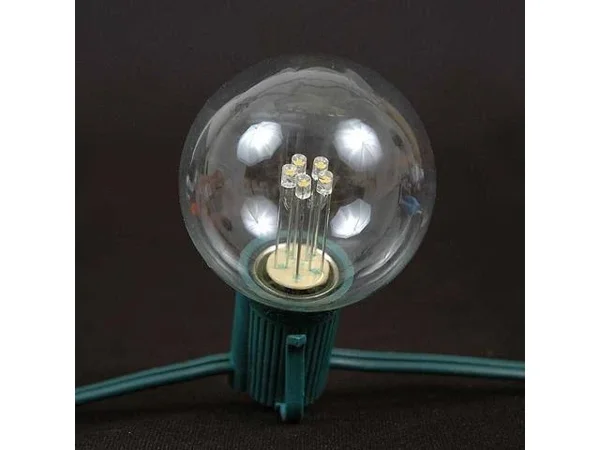 Novelty Lights 25 Pack LED G50 Outdoor Patio Globe Replacement Bulbs, Pure White, E17/c9 Base, 1 Watt