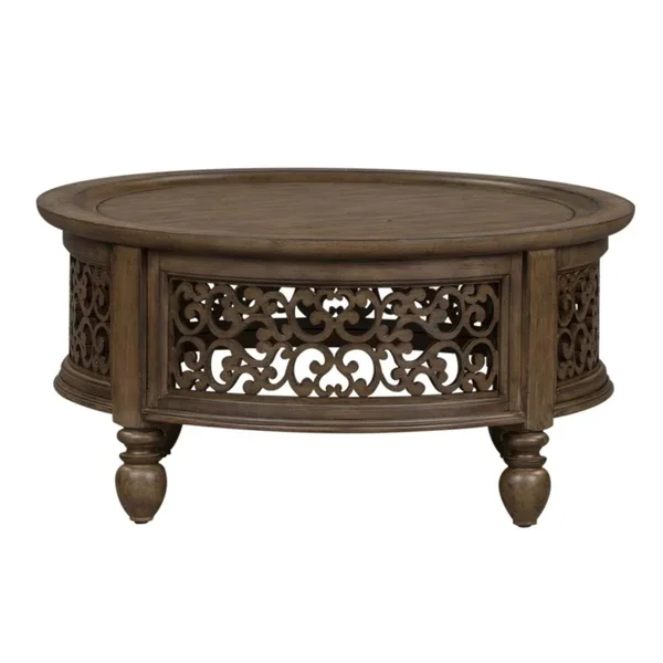 Liberty Parisian Marketplace Brownstone Round Cocktail Table