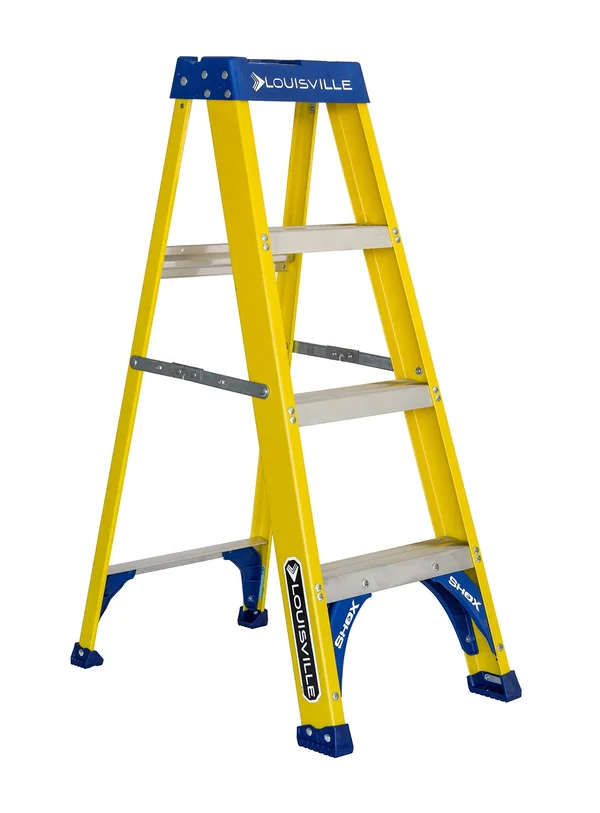 Louisville Ladder FS2004 Fiberglass Step Ladder, 4-Feet/250lb