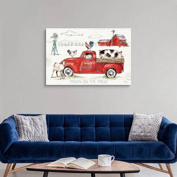Down on The Farm II, Canvas Wall Art, 48x32, Great Big Canvas