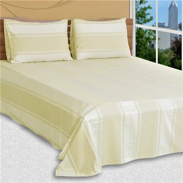 Just Linen 400 Thread Count 100% Egyptian Quality Cotton - Coordinated Geometric & Abstract Design, Abbey Stone Color, Elegan