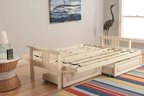 Kodiak Monterey Frame-Barbados Finish-Linen Cocoa Mattress-Storage Drawers