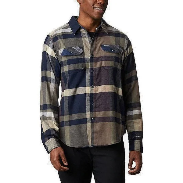 Columbia Men's Flare Gun Stretch Flannel Shirt 1861581 - S - BluePlaid