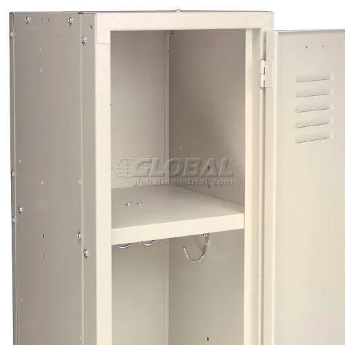 Global Industrial 254109TN 12 x 12 x 60 in. Single Tier Infinity Locker with 1 Door Ready to Assemble Tan