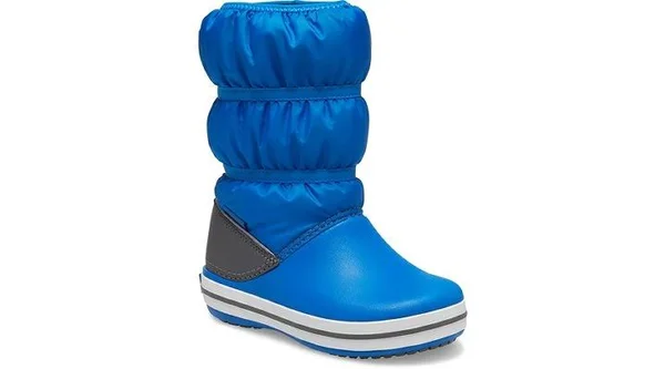 Crocs Bright Cobalt - Light Grey Kids& Crocband Winter Boot Shoes