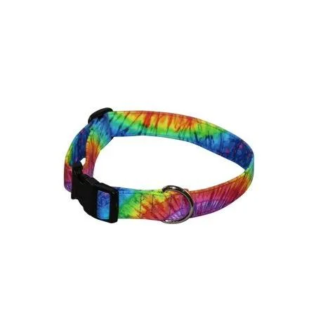 Elmo's Closet Tye Dye Burst Dog Collar - Petite - Made in The USA by Elmos Closet from USA