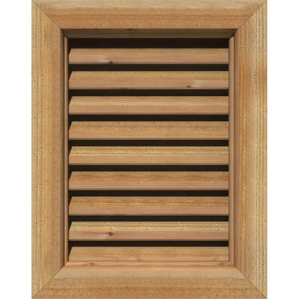Ekena Millwork GVWVE36X2600RFUWR 36x22W x 26x22H Vertical Gable Vent (41x22W x 31x22H Frame Size): Unfinished - Functional, Rough