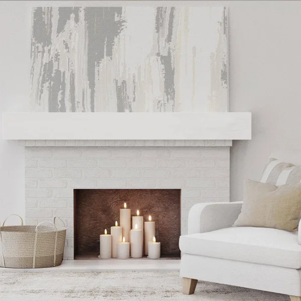Ekena Millwork MANUSM06X08X72UN 6x22H x 8x22D x 72x22W Smooth Faux Wood Fireplace Mantel, Factory Prepped, Ready for Paint
