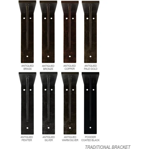 Ekena Millwork 2 in. x 24 in. x 24 in. Steel Hammered Brown Traditional Bracket