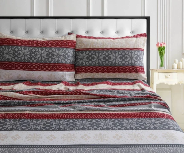 Tribeca Living Comfy Stripe 170-GSM Cotton Flannel Printed Extra Deep Pocket Sheet Set - Size: Twin