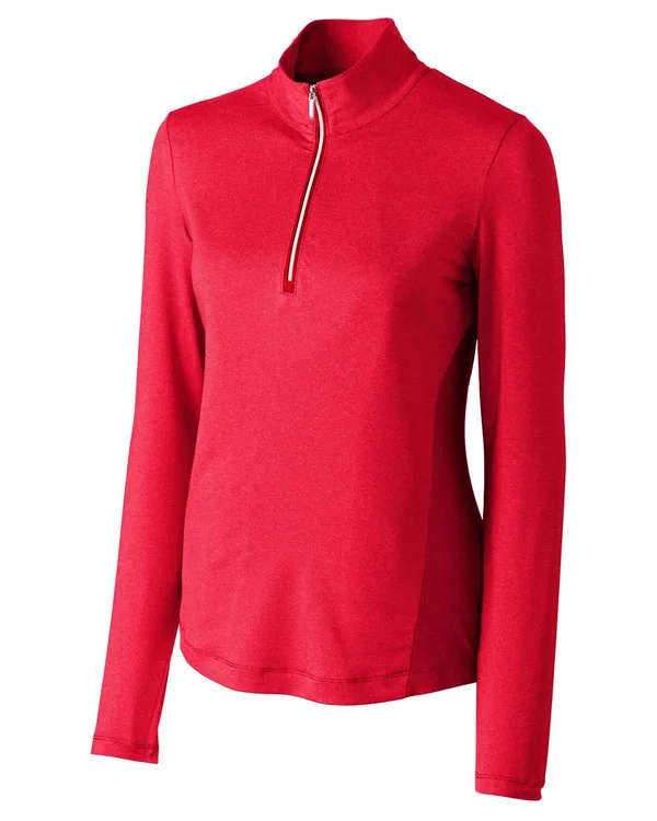 Cutter & Buck Women's Madeline Half Zip Mock - Lck08651 - Size: XL, Red