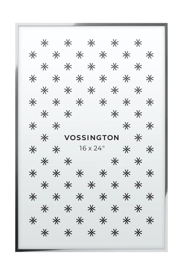 Vossington 16x24 Frame, Exclusive Large Silver Poster Frame, 16 x 24 inch, Thin Modern Look