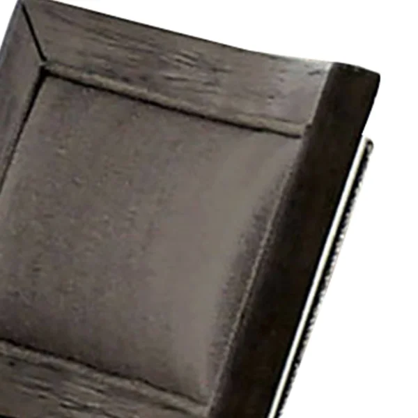 Fabric Upholstered Wooden Side Chair with Paneled BACK, Set of 2, Gray