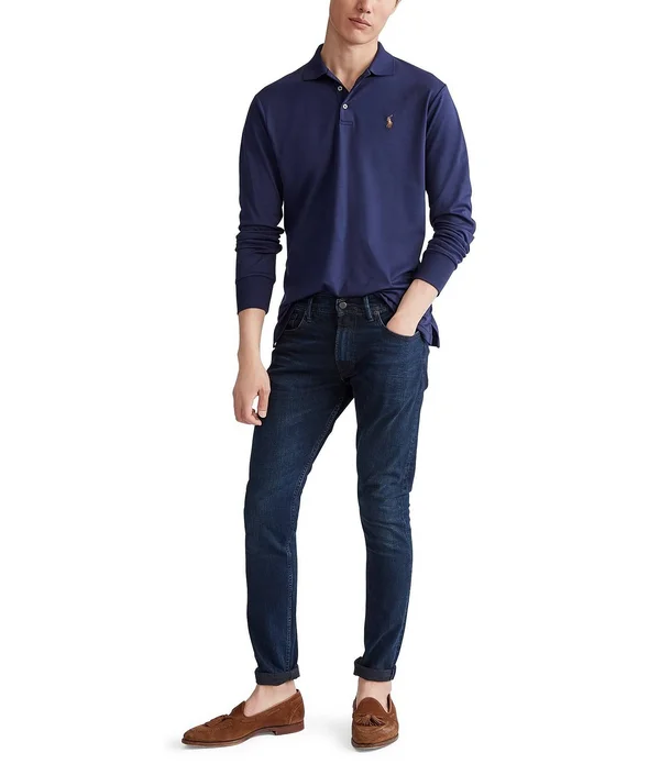 Polo Ralph Lauren Classic Fit Long Sleeve Polo - Black - S