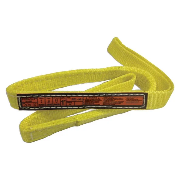 Stren-Flex - EEF4-901-3 - 3 ft Flat Eye and Eye - Type 3 Web Sling - Nylon, Number of Plies: 4, 1 in W