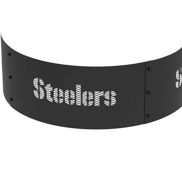 Blue Sky Outdoor 36 in. Pittsburgh Steelers Decorative Steel Round Fire Ring, FR361208-STEELERS