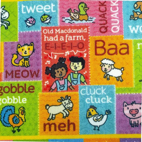 KC Cubs Playtime Collection ABC Alphabet with Old McDonald&s Animals Educational Learning Polypropylene Kids and Children Area R