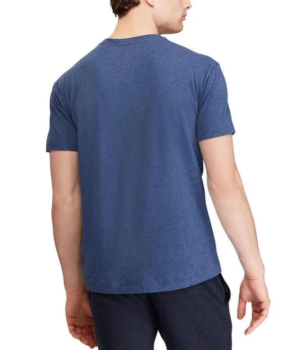Polo Ralph Lauren Classic-Fit Short-Sleeve V-Neck Tee, Mens, XL, Dress Shirt Blue