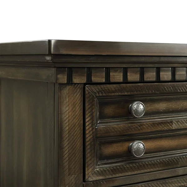 Picket House Furnishings Johnny 2 Drawer Nightstand in Smokey Walnut