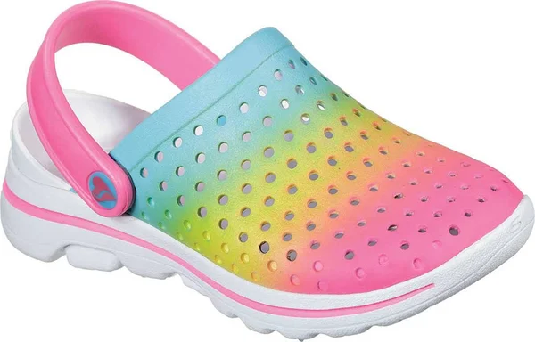 Girls& Skechers Foamies GOwalk 5 Play by Play Clog - Kids, Size: 11.5, Multi