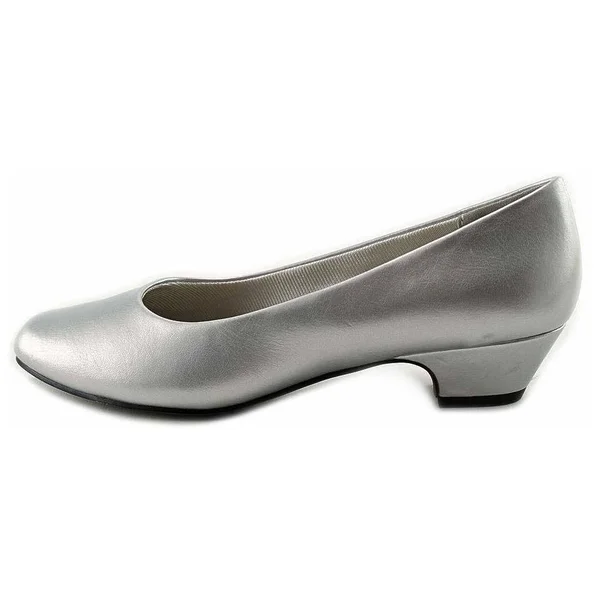 Easy Street Womens Halo Fabric Closed Toe Classic Pumps - Silver