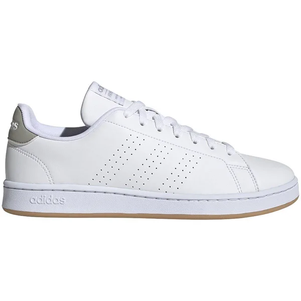 Adidas Men's Advantage Tennis Shoes 9, White/White/Metal Grey